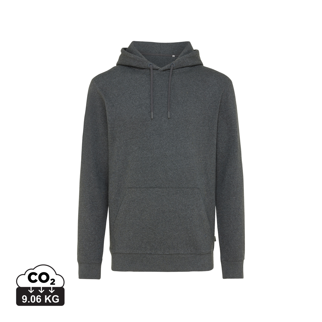 Sweat chiné publicitaire unisexe coton recyclé 340g Iqoniq Torres heather anthracite